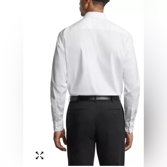 Van Heusen Regular Fit White Dress Shirt - Picture 2 of 7